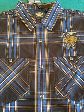 Harley-Davidson NWT 115th Anniversary Plaid Button-Down Shirt , M , $37